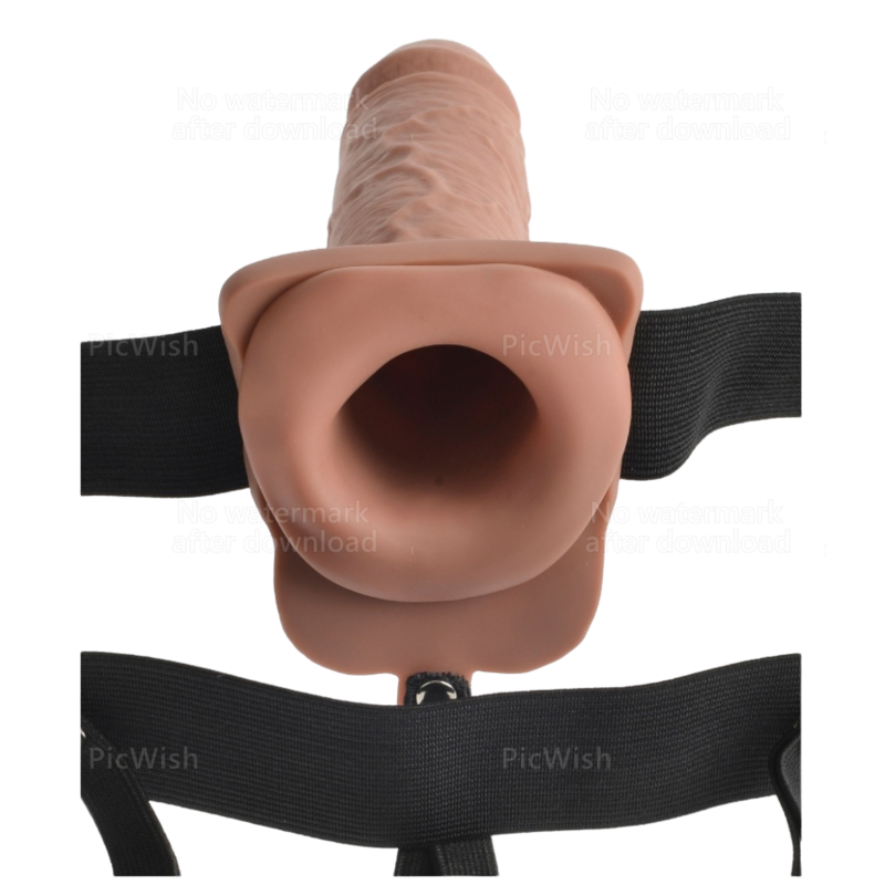 FETISH FANTASY SERIES - HARNAIS RÉGLABLE PÉNIS RÉALISTE AVEC BALLES RECHARGEABLES ET VIBRATEUR 17,8 CM FETISH FANTASY SERIES