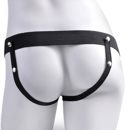 FETISH FANTASY SERIES - HARNAIS RÉGLABLE PÉNIS RÉALISTE AVEC BALLES RECHARGEABLES ET VIBRATEUR 17,8 CM FETISH FANTASY SERIES