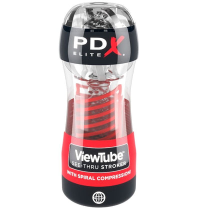PDX ELITE - STROKER VIEWTUBE 2 SPIRALE COMPRESSION TRANSPARENT PDX ELITE