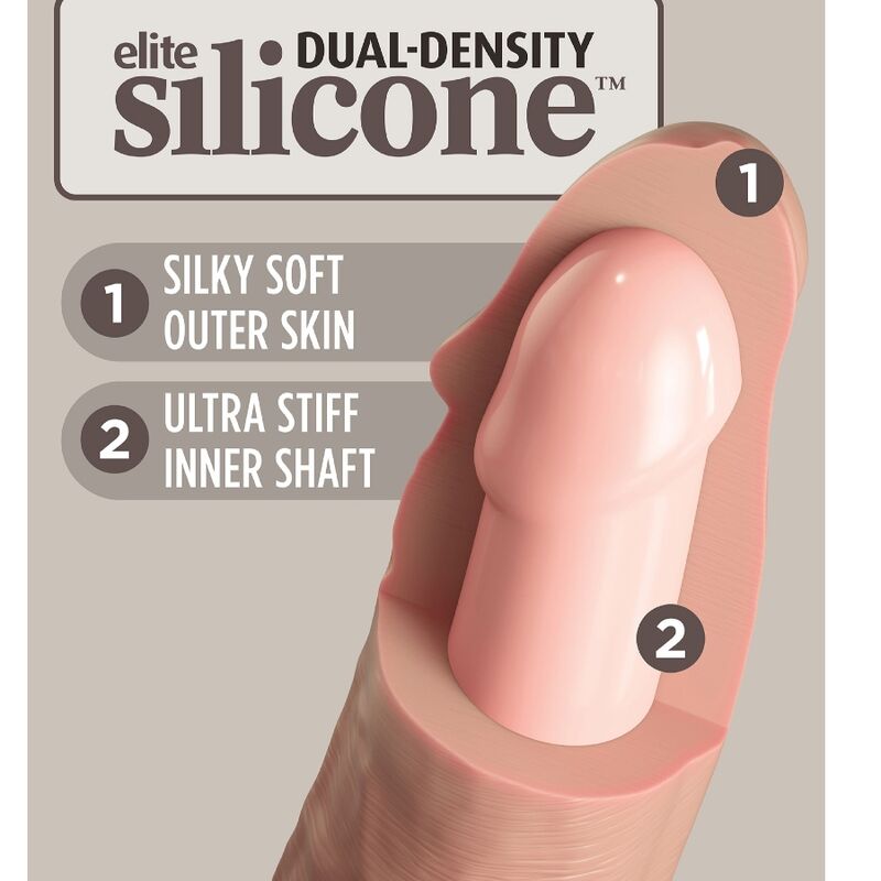 KING COCK - ELITE GODE RÉALISTE EN SILICONE 17.8 CM KING COCK