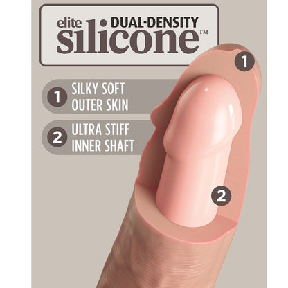 KING COCK - ELITE GODE RÉALISTE VIBRANT & SILICONE 15.2 CM KING COCK