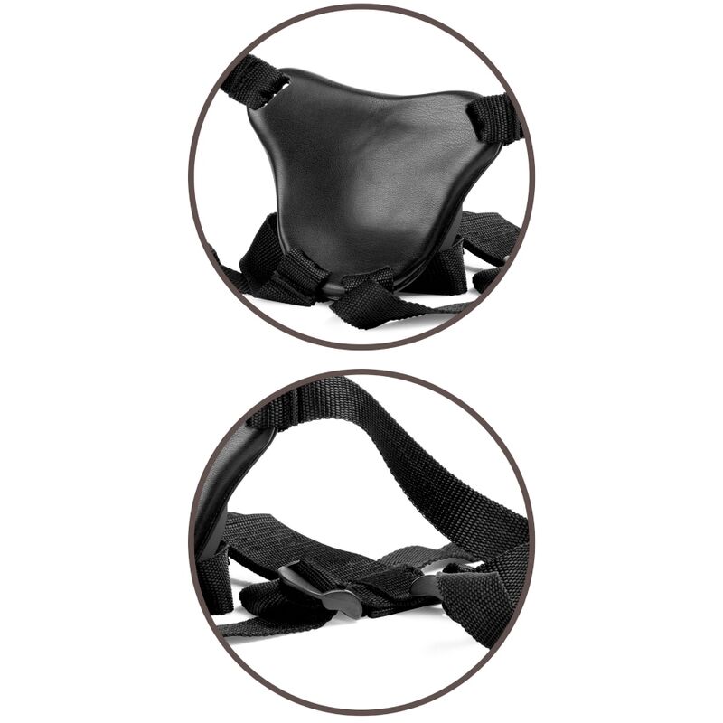 KING COCK - ELITE KIT HARNAIS RÉGLABLE DELUXE ANNEAU AVEC TESTICULES & GODE 20.3 CM KING COCK
