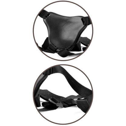 KING COCK - ELITE KIT HARNAIS RÉGLABLE DELUXE ANNEAU AVEC TESTICULES & GODE 20.3 CM KING COCK