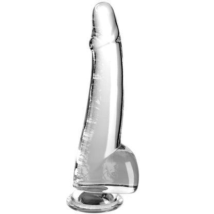 KING COCK - CLEAR GODE  TESTICULES 19 CM TRANSPARENT KING COCK