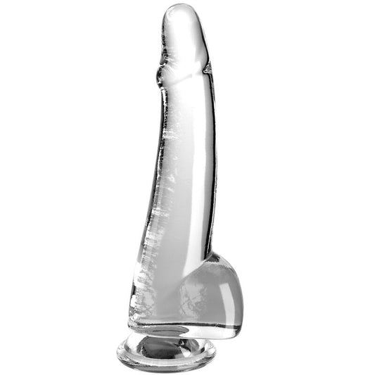 KING COCK - CLEAR GODE  TESTICULES 19 CM TRANSPARENT KING COCK