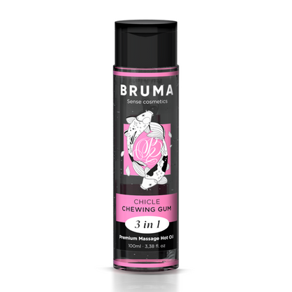 BRUMA - HUILE DE MASSAGE PREMIUM EFFET CHALEUR SAVEUR GOMME 3 EN 1 - 100 ML BRUMA