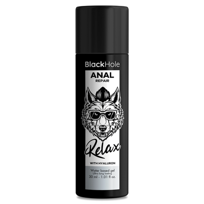 BLACK HOLE - RÉPARATION ANALE RELAX À BASE D'EAU AVEC HYALURON 30 ML BLACK HOLE