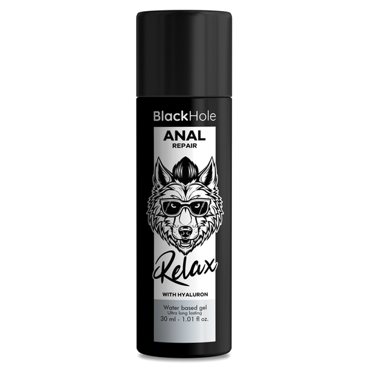 BLACK HOLE - RÉPARATION ANALE RELAX À BASE D'EAU AVEC HYALURON 30 ML BLACK HOLE