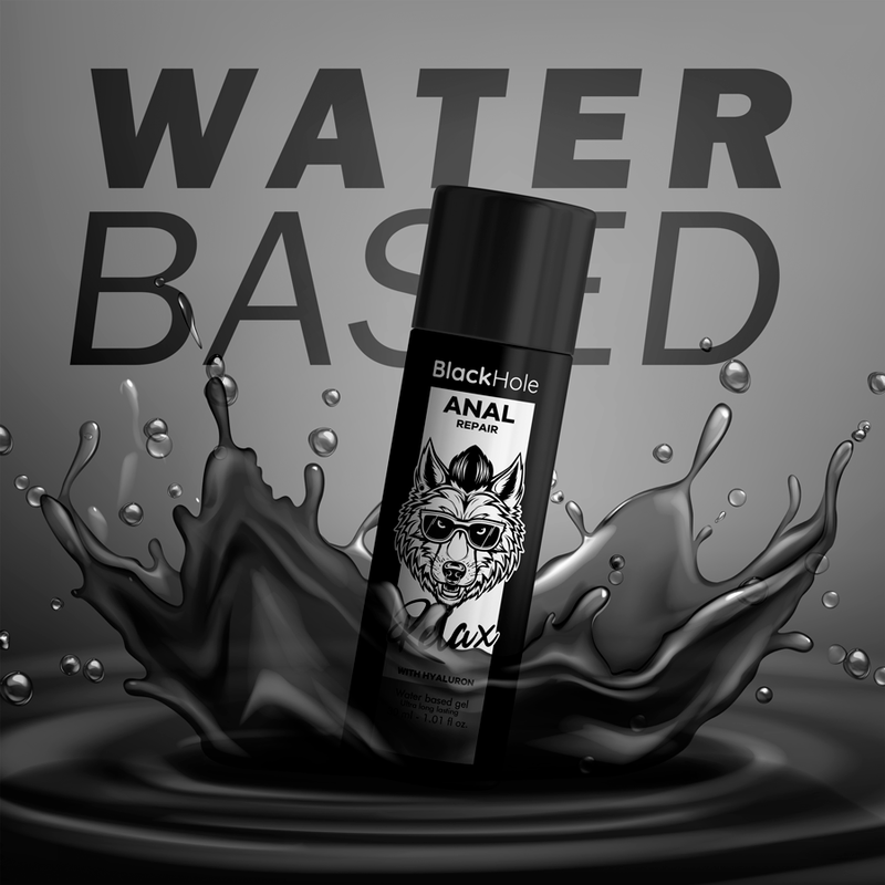 BLACK HOLE - RÉPARATION ANALE RELAX À BASE D'EAU AVEC HYALURON 30 ML BLACK HOLE