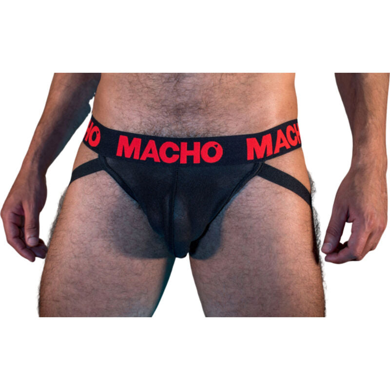 MACHO - MX26X2 JOCK NOIR/ROUGE M MACHO UNDERWEAR
