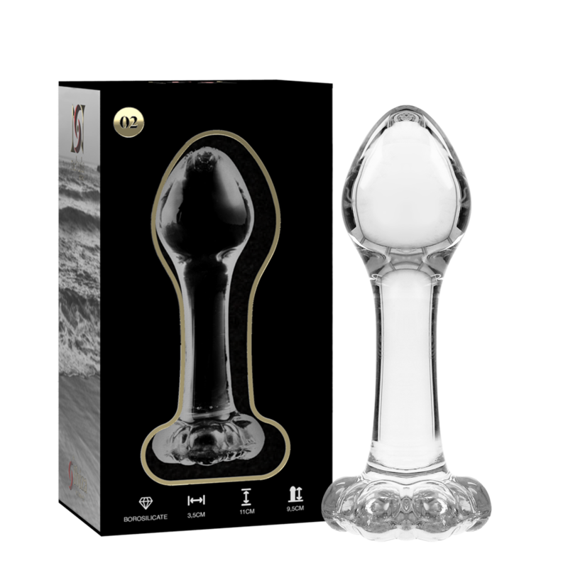 NEBULA SERIES BY IBIZA - PLUG ANAL MODÈLE 2 VERRE BOROSILICATE CLAIR 11 CM -O- 3.5 CM NEBULA SERIES BY IBIZA