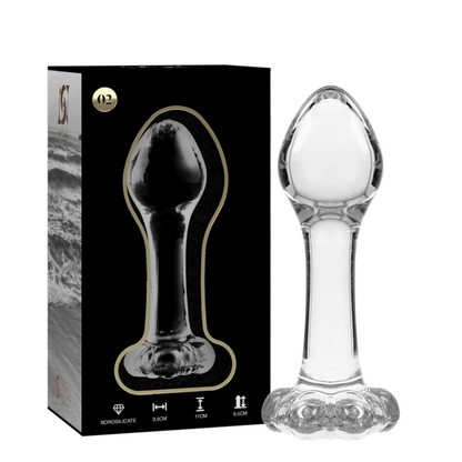 NEBULA SERIES BY IBIZA - PLUG ANAL MODÈLE 2 VERRE BOROSILICATE CLAIR 11 CM -O- 3.5 CM NEBULA SERIES BY IBIZA