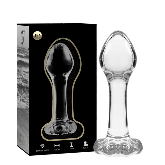 NEBULA SERIES BY IBIZA - PLUG ANAL MODÈLE 2 VERRE BOROSILICATE CLAIR 11 CM -O- 3.5 CM NEBULA SERIES BY IBIZA