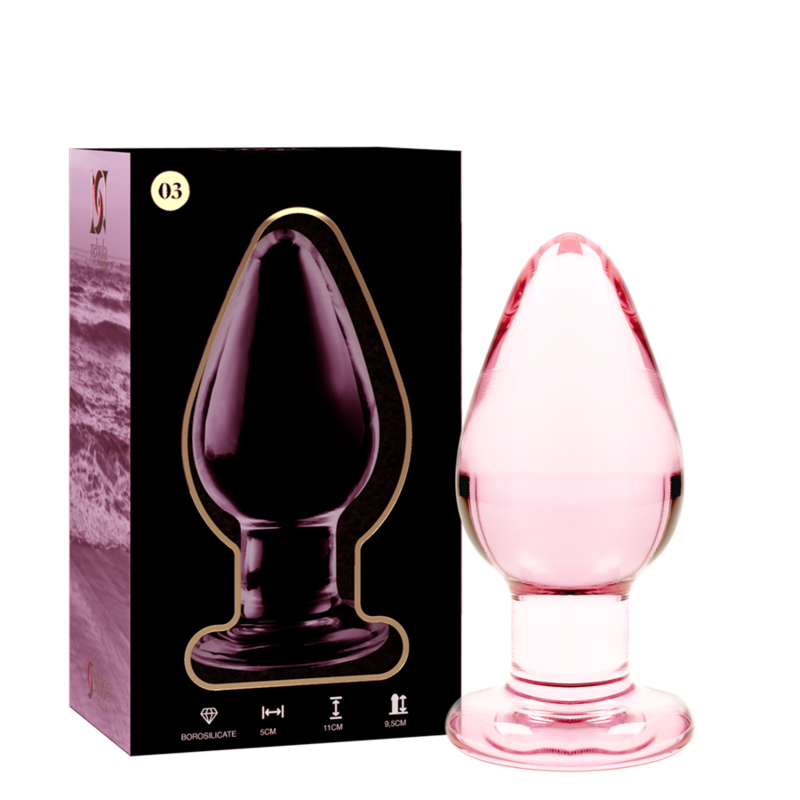 NEBULA SERIES BY IBIZA - PLUG ANAL MODÈLE 3 VERRE BOROSILICATE ROSE 11 CM -O- 5 CM NEBULA SERIES BY IBIZA