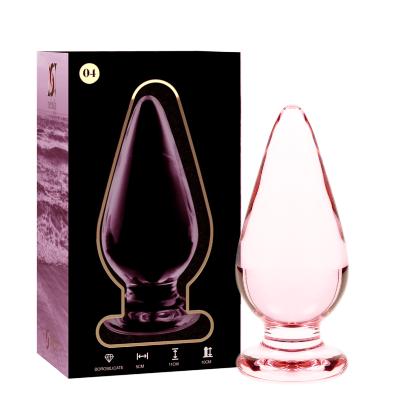 NEBULA SERIES BY IBIZA - PLUG ANAL MODÈLE 4 VERRE BOROSILICATE ROSE 11 CM -O- 5 CM NEBULA SERIES BY IBIZA