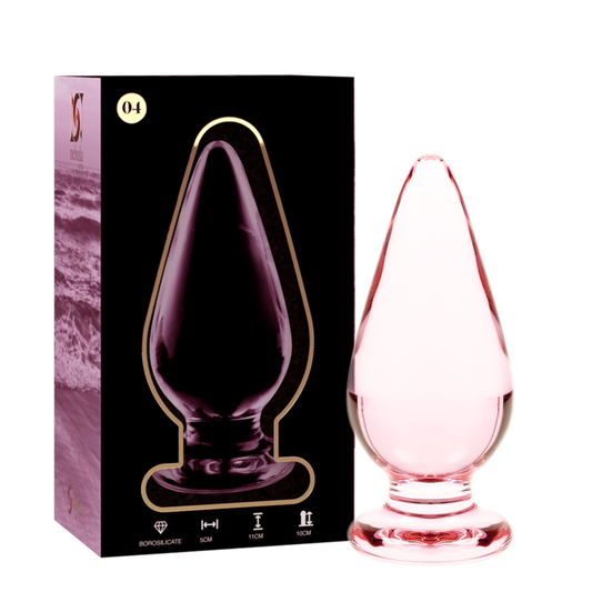 NEBULA SERIES BY IBIZA - PLUG ANAL MODÈLE 4 VERRE BOROSILICATE ROSE 11 CM -O- 5 CM NEBULA SERIES BY IBIZA