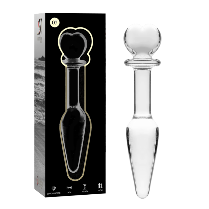 NEBULA SERIES BY IBIZA - PLUG ANAL MODÈLE 7 VERRE BOROSILICATE CLAIR 13.5 CM -O- 3 CM NEBULA SERIES BY IBIZA