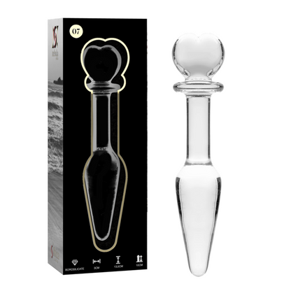 NEBULA SERIES BY IBIZA - PLUG ANAL MODÈLE 7 VERRE BOROSILICATE CLAIR 13.5 CM -O- 3 CM NEBULA SERIES BY IBIZA
