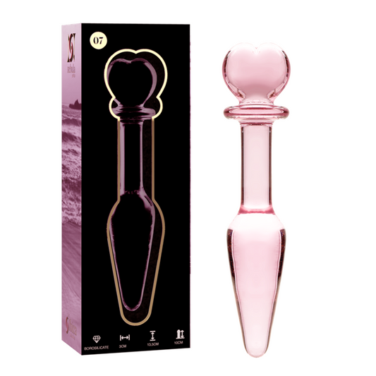 NEBULA SERIES BY IBIZA - PLUG ANAL MODÈLE 7 VERRE BOROSILICATE ROSE 13.5 CM -O- 3 CM NEBULA SERIES BY IBIZA