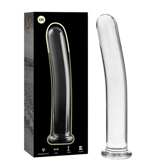 NEBULA SERIES BY IBIZA - MODÈLE 8 GODE EN VERRE BOROSILICATE CLAIR 14.5 CM -O- 2 CM NEBULA SERIES BY IBIZA