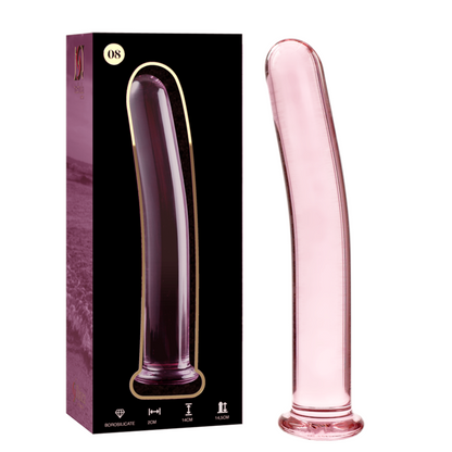 NEBULA SERIES BY IBIZA - MODÈLE 8 GODE EN VERRE BOROSILICATE ROSE 14.5 CM -O- 2 CM NEBULA SERIES BY IBIZA
