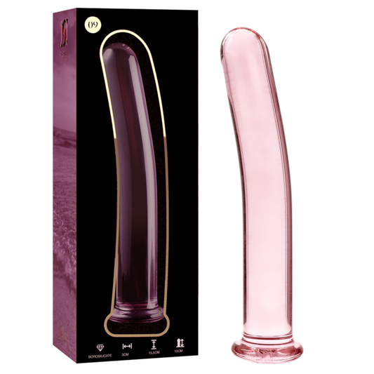NEBULA SERIES BY IBIZA - MODÈLE 9 GODE EN VERRE BOROSILICATE ROSE 15.5 CM -O- 2.5 CM NEBULA SERIES BY IBIZA
