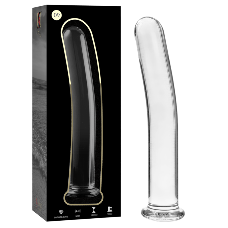 NEBULA SERIES BY IBIZA - MODÈLE 9 GODE EN VERRE BOROSILICATE CLAIR 15.5 CM -O- 2.5 CM NEBULA SERIES BY IBIZA