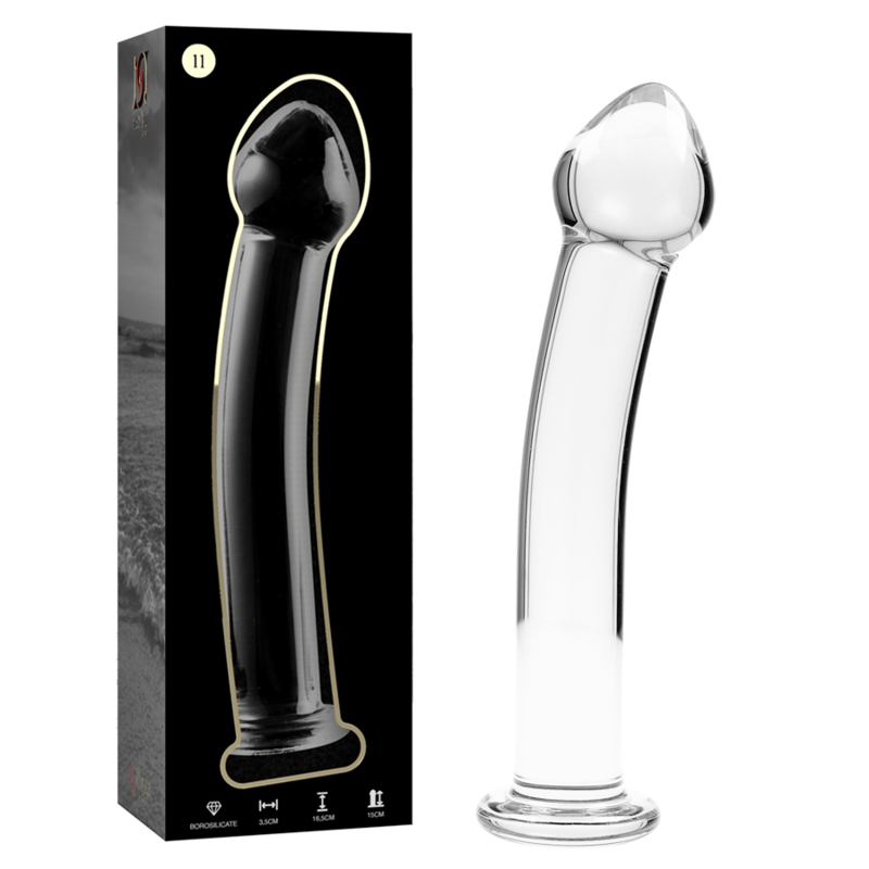 NEBULA SERIES BY IBIZA - MODÈLE 11 GODE EN VERRE BOROSILICATE CLAIR 16 CM -O- 3 CM NEBULA SERIES BY IBIZA