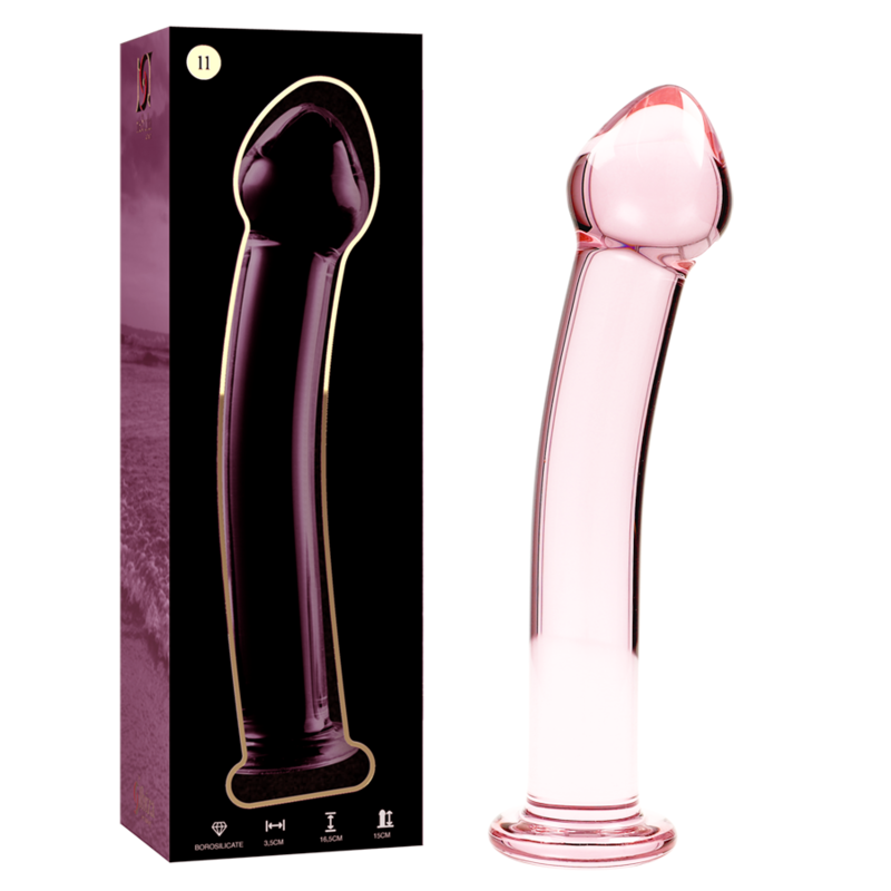 NEBULA SERIES BY IBIZA - MODÈLE 11 GODE EN VERRE BOROSILICATE ROSE 16 CM -O- 3 CM NEBULA SERIES BY IBIZA