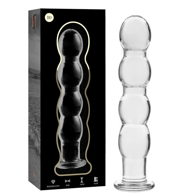 NEBULA SERIES BY IBIZA - MODÈLE 10 GODE EN VERRE BOROSILICATE CLAIR 16.5 CM -O- 3.5 CM NEBULA SERIES BY IBIZA
