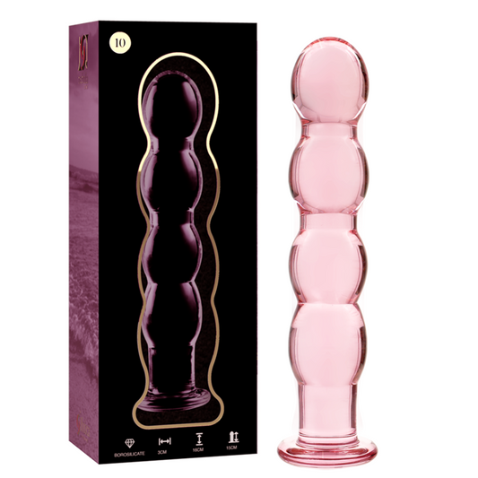 NEBULA SERIES BY IBIZA - MODÈLE 10 GODE EN VERRE BOROSILICATE ROSE 16.5 CM -O- 3.5 CM NEBULA SERIES BY IBIZA