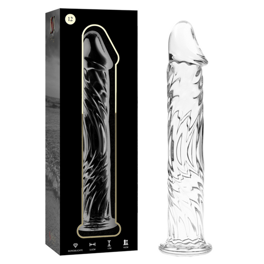NEBULA SERIES BY IBIZA - MODÈLE 12 GODE EN VERRE BOROSILICATE CLAIR 17 CM -O- 3.5 CM NEBULA SERIES BY IBIZA