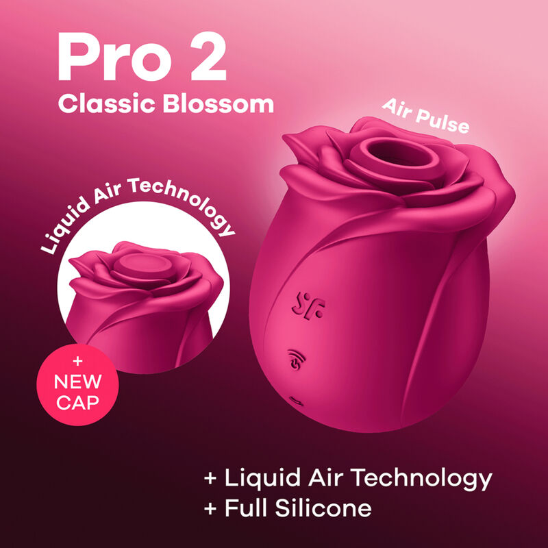 SATISFYER - AIR PULSE VIBRATEUR FLEUR CLASSIQUE PRO 2 SATISFYER AIR PULSE