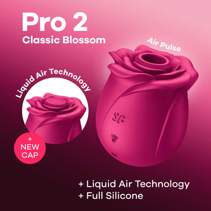SATISFYER - AIR PULSE VIBRATEUR FLEUR CLASSIQUE PRO 2 SATISFYER AIR PULSE