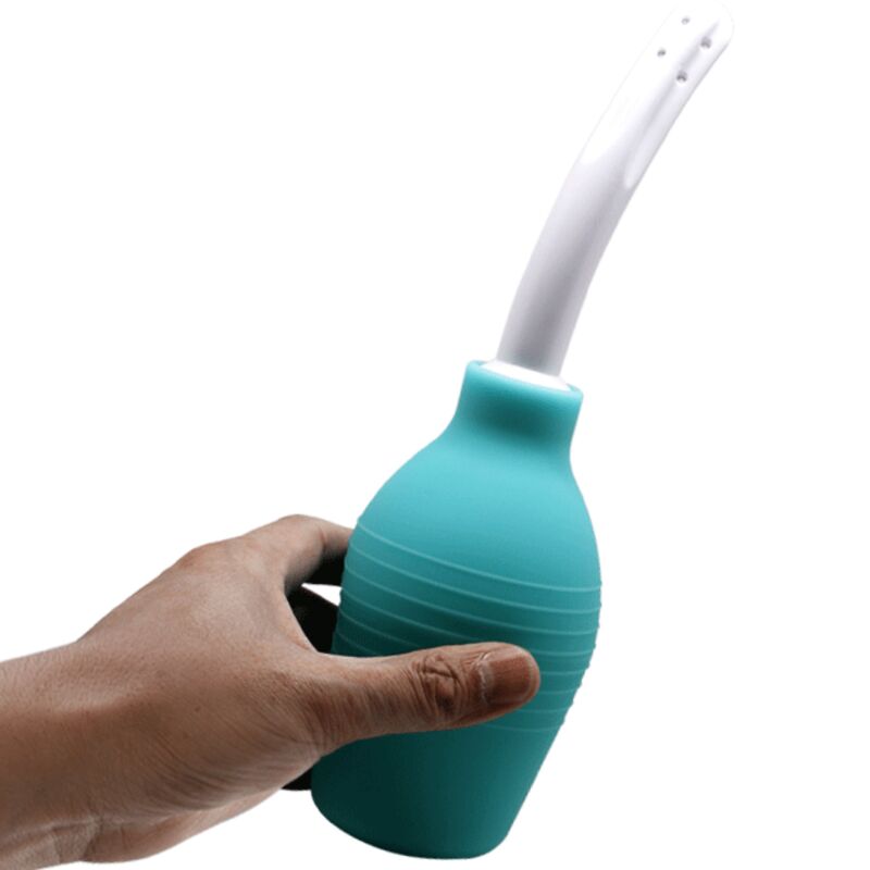 MR PLAY - DOUCHE EN CAOUTCHOUC BLEU POIRE ANAL MR PLAY