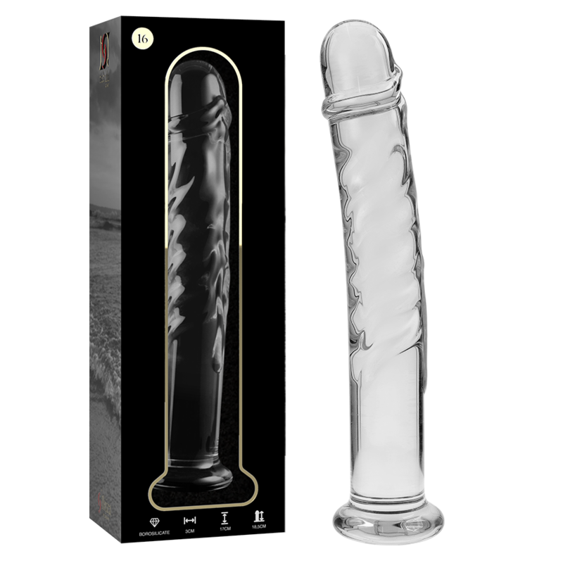 NEBULA SERIES BY IBIZA - MODÈLE 16 GODE EN VERRE BOROSILICATE CLAIR 18.5 CM -O- 3 CM NEBULA SERIES BY IBIZA