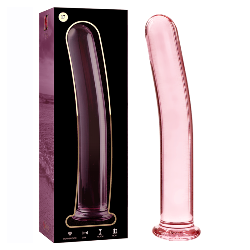 NEBULA SERIES BY IBIZA - MODÈLE 17 GODE EN VERRE BOROSILICATE ROSE 18.5 CM -O- 3 CM NEBULA SERIES BY IBIZA