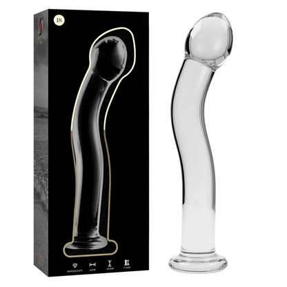 NEBULA SERIES BY IBIZA - MODÈLE 18 GODE EN VERRE BOROSILICATE CLAIR 18.5 CM -O- 3.5 CM NEBULA SERIES BY IBIZA