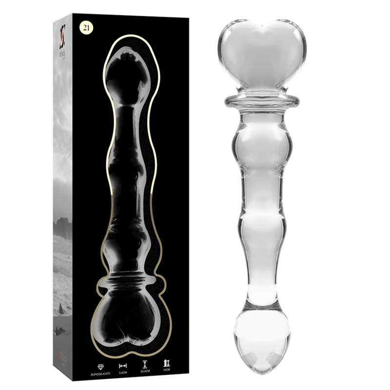 NEBULA SERIES BY IBIZA - MODÈLE 21 GODE EN VERRE BOROSILICATE CLAIR 20.5 CM -O- 3.5 CM NEBULA SERIES BY IBIZA