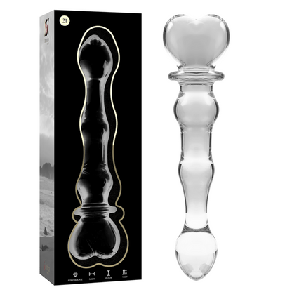 NEBULA SERIES BY IBIZA - MODÈLE 21 GODE EN VERRE BOROSILICATE CLAIR 20.5 CM -O- 3.5 CM NEBULA SERIES BY IBIZA