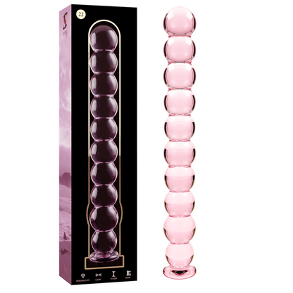 NEBULA SERIES BY IBIZA - MODÈLE 22 GODE EN VERRE BOROSILICATE ROSE 21.5 CM -O- 2.5 CM NEBULA SERIES BY IBIZA