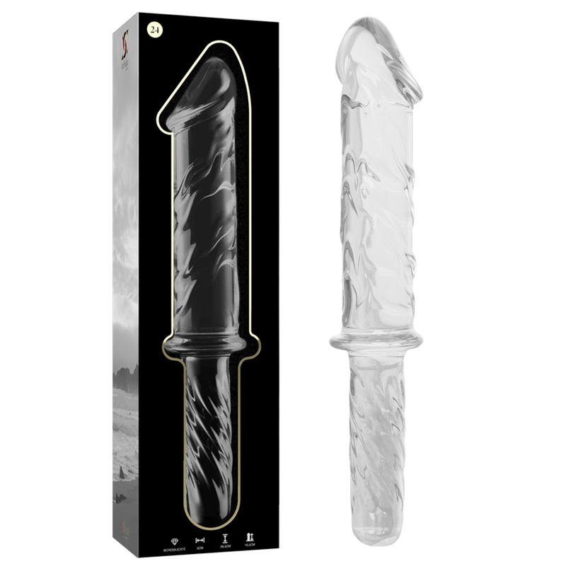 NEBULA SERIES BY IBIZA - MODÈLE 24 GODE EN VERRE BOROSILICATE CLAIR 28.5 CM -O- 5 CM NEBULA SERIES BY IBIZA