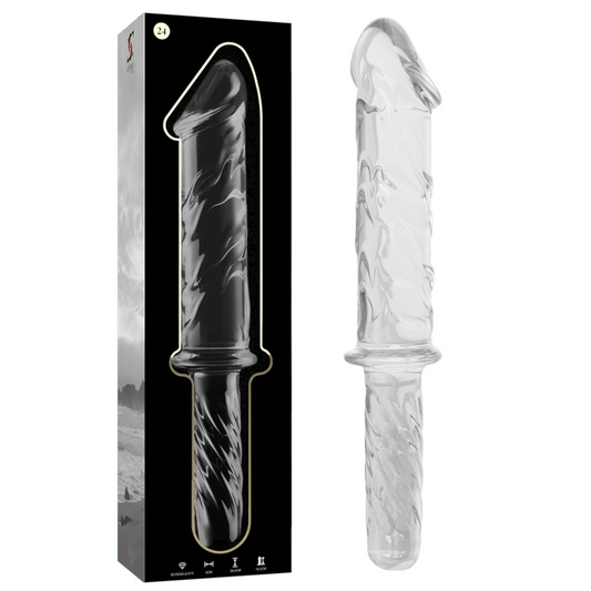NEBULA SERIES BY IBIZA - MODÈLE 24 GODE EN VERRE BOROSILICATE CLAIR 28.5 CM -O- 5 CM NEBULA SERIES BY IBIZA