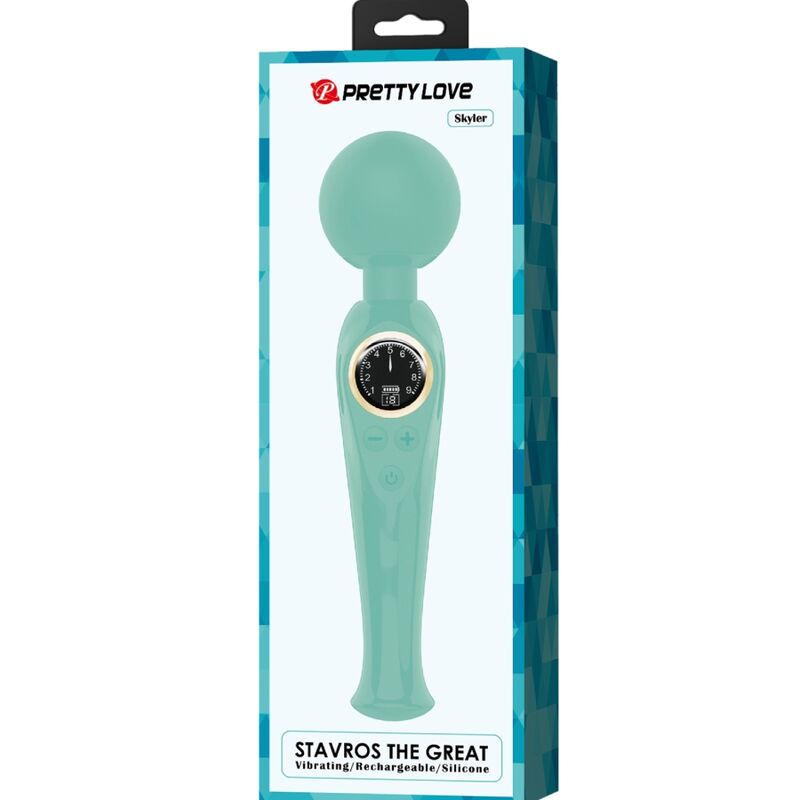 PRETTY LOVE - VIBRATEUR BAGUETTE VERTE SKYLER PRETTY LOVE LED