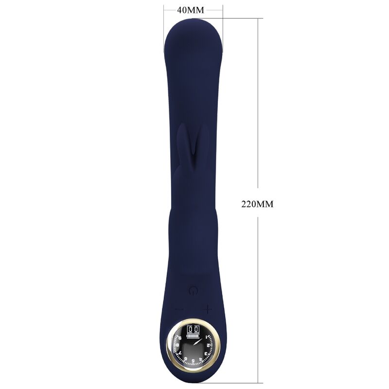 PRETTY LOVE - VIBRATEUR LAMAR LAPIN ET POINT G BLEU PRETTY LOVE LED