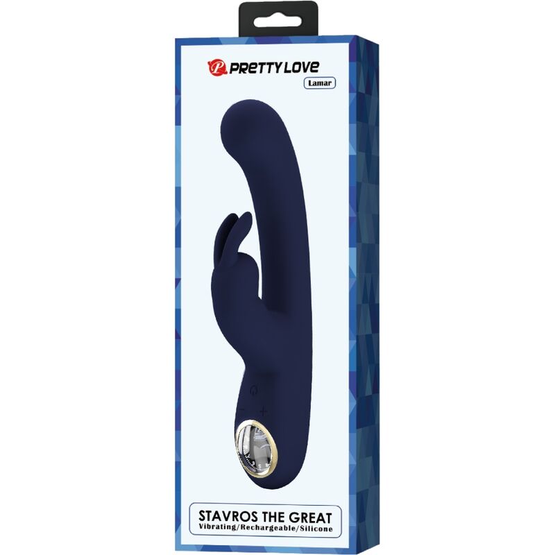 PRETTY LOVE - VIBRATEUR LAMAR LAPIN ET POINT G BLEU PRETTY LOVE LED