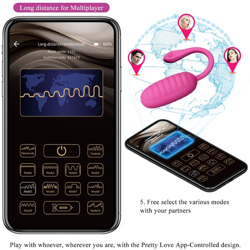 PRETTY LOVE - OEUF VIBRANT RECHARGEABLE CATALINA ROSE PRETTY LOVE SMART
