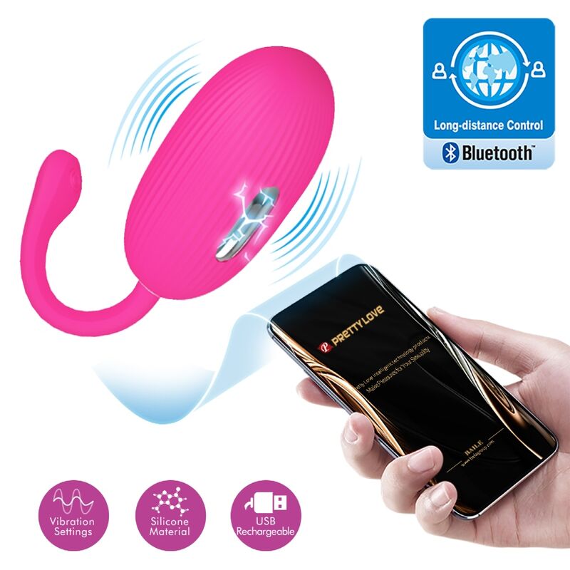 PRETTY LOVE - OEUF VIBRANT RECHARGEABLE DOREEN MAGENTA TÉLÉCOMMANDE PRETTY LOVE SMART