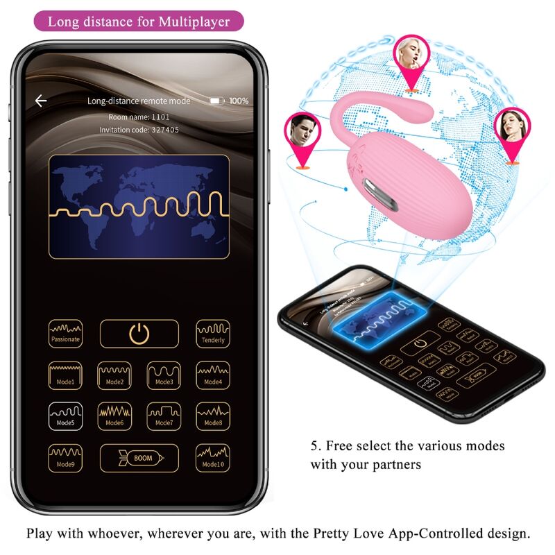 PRETTY LOVE - OEUF VIBRANT RECHARGEABLE ROSE DOREEN PRETTY LOVE SMART