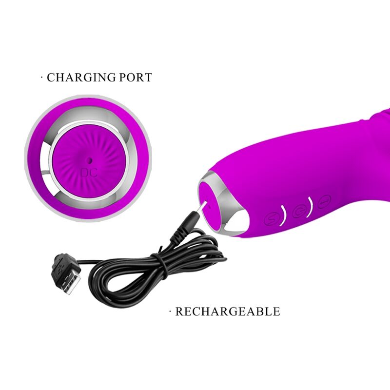 PRETTY LOVE - VIBRATEUR LAPIN RECHARGEABLE DOROTHY VIOLET PRETTY LOVE C-TYPE